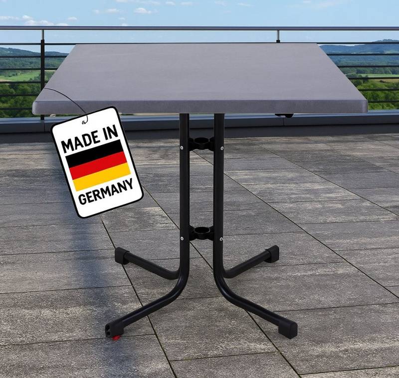 Gardissimo Gartentisch 70 x 70 cm Klapptisch Balkontisch wetterfest klappbar (Packung, 1 Tisch), Made in Germany klappbar wetterfest von Gardissimo