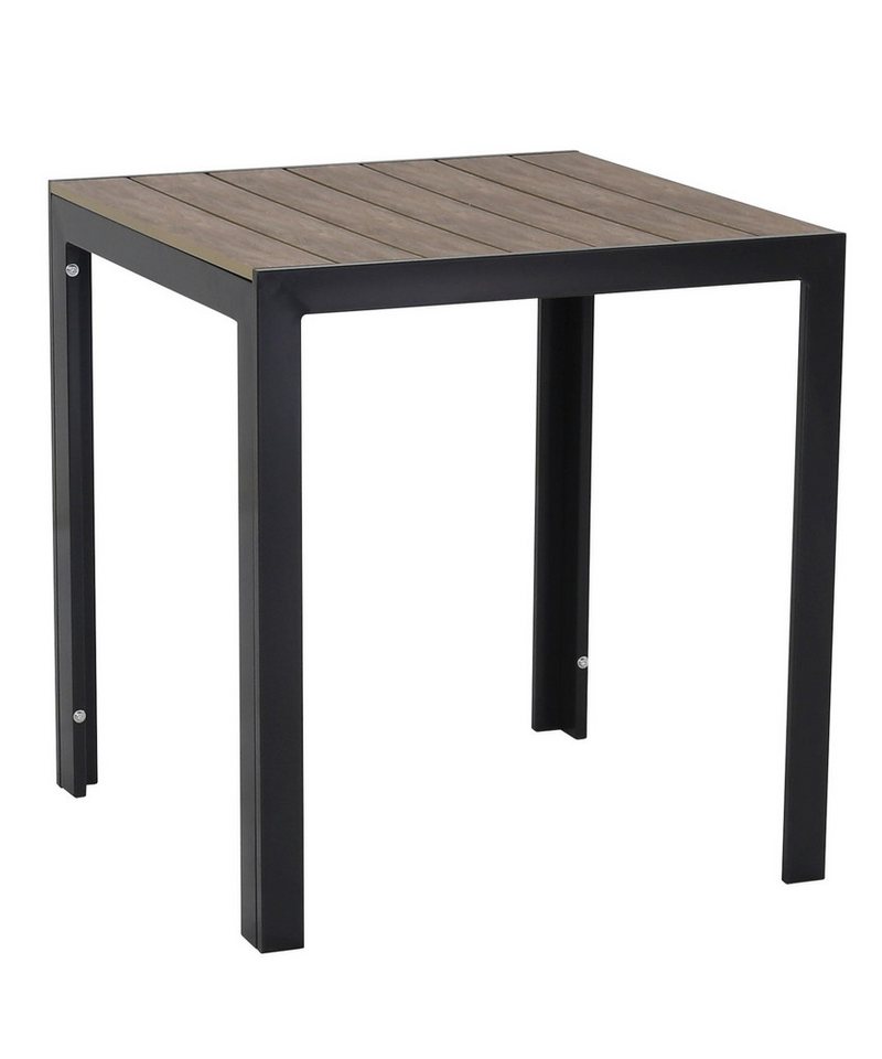 Gardissimo Gartentisch Alma Anthrazit, Nonwood Aluminium 70 x 70 cm, Holz-Look von Gardissimo