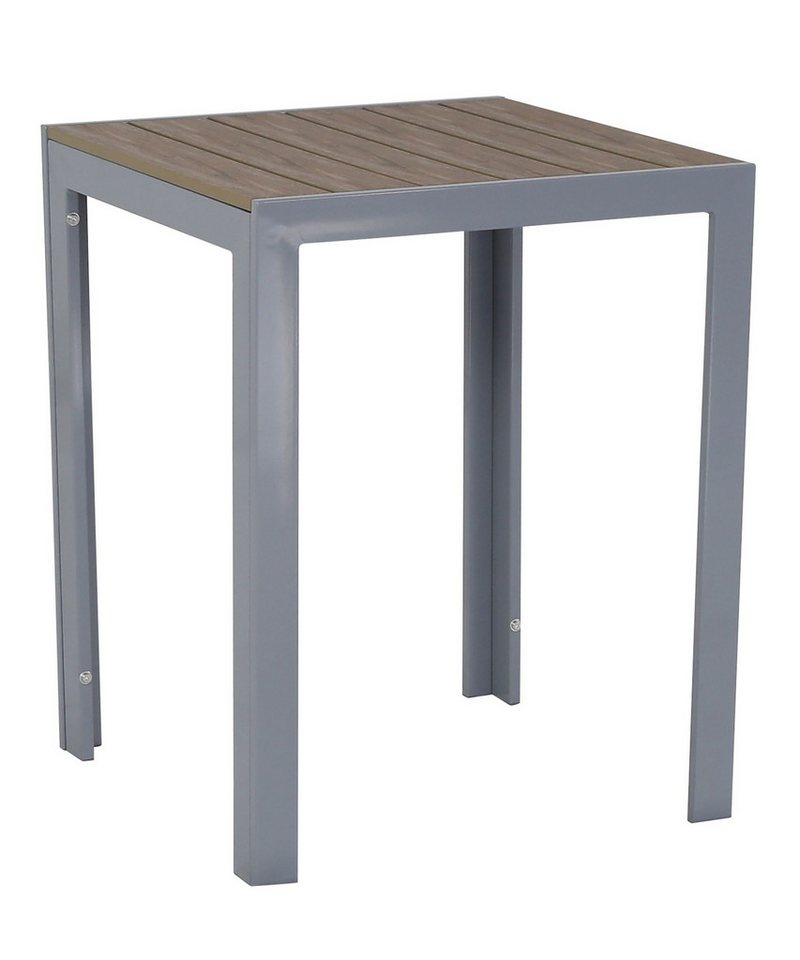 Gardissimo Gartentisch Alma Silber, Nonwood Aluminium 60 x 60 cm, Holz-Look von Gardissimo