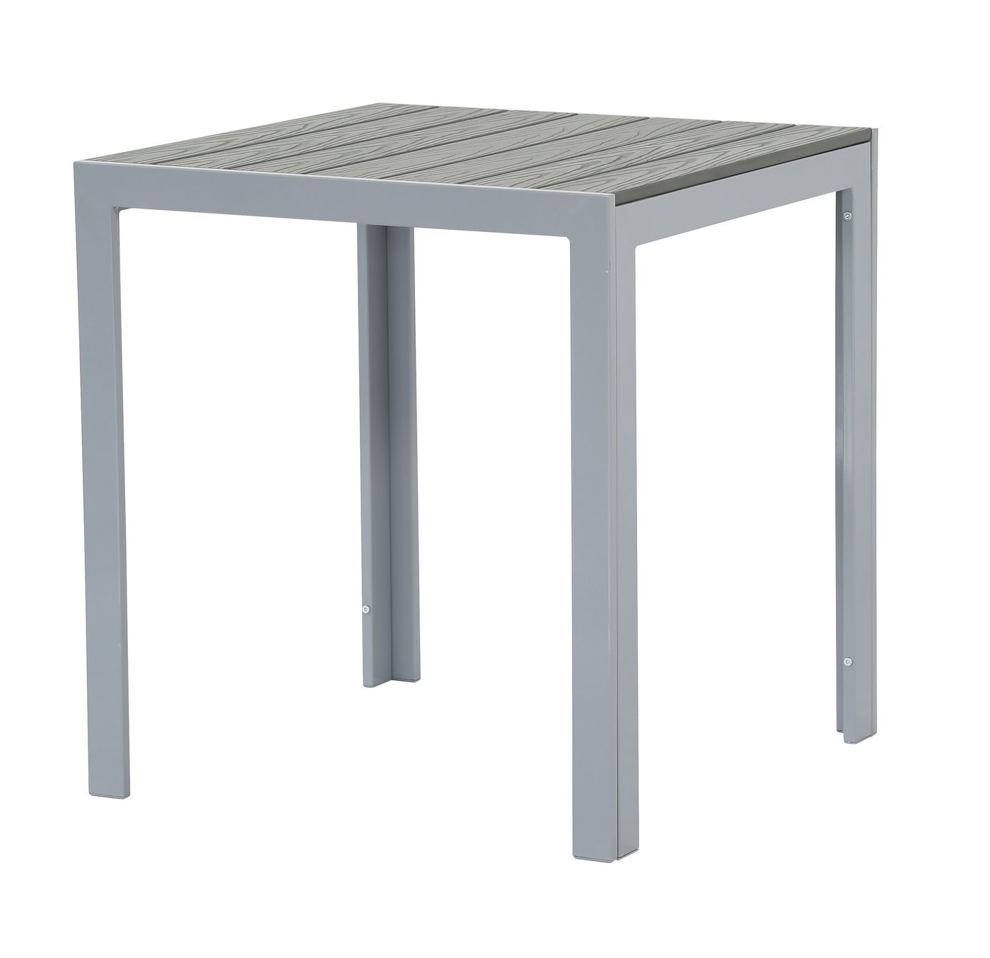 Gardissimo Gartentisch Soul Silber, Nonwood Aluminium 60 x 60 cm, Holz-Look von Gardissimo