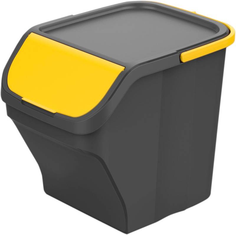 Gardissimo Mülltrennsystem Stack gelb Mülleimer Mülltrenner Abfalleimer Müllsortierer 25 Liter, 25 Liter Fassungsvermögen / stapelbar von Gardissimo