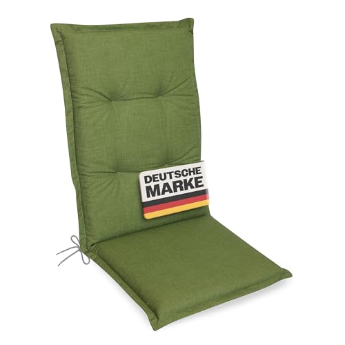 Gardissimo "Premium Hochlehner grün, Gartenstuhlauflagen 120 x 50 x 8 cm Auflage Polsterauflage UV-Lichtecht Stuhlauflage Sitzauflage von Gardissimo