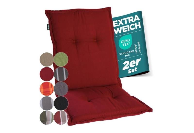 Gardisun Auflagekissen Gartenstuhlauflagen Polyacryl 8cm Dick, (2 St., 1 er Set), extra dicke Polsterung von Gardisun