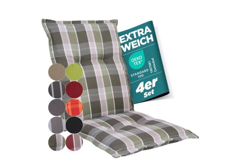 Gardisun Auflagekissen Gartenstuhlauflagen Polyacryl 8cm Dick, (4 St., 1 er Set), extra dicke Polsterung von Gardisun