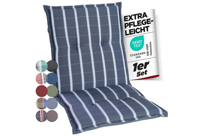 Gardisun Auflagekissen Gartenstuhlauflagen Polyester 6cm Dick, (1 St., 1 er Set), integriertes Kopfpolster von Gardisun
