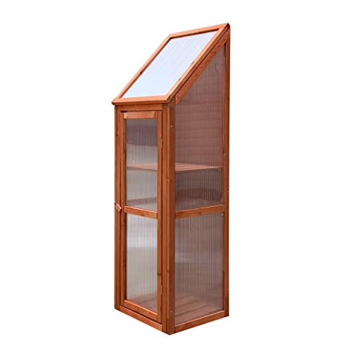 GARDIUN Gewächshaus Holz/Polycarbonat WOODEN 35 X 41 X 132 cm bunt von Gardiun