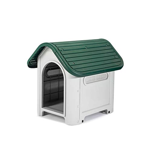 Gardiun Kira Kleine Hundehütte, 59 x 75 x 66 cm, aus Harz, beige/grün Gardiun Kira Kleine Hundehütte, 59 x 75 x 66 cm, aus Harz, beige/grün von Gardiun