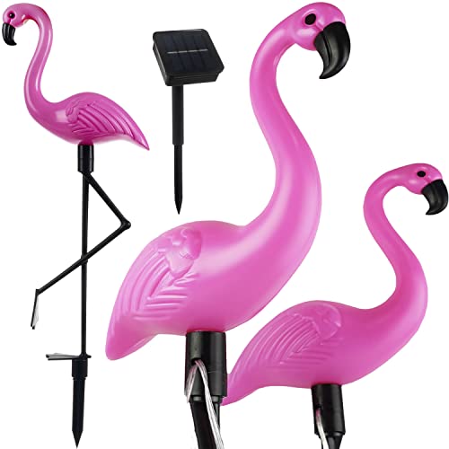 3 Stück Solarlampe Flamingo Gartenstecker Solar Beleuchtung 21151 von Gardlov