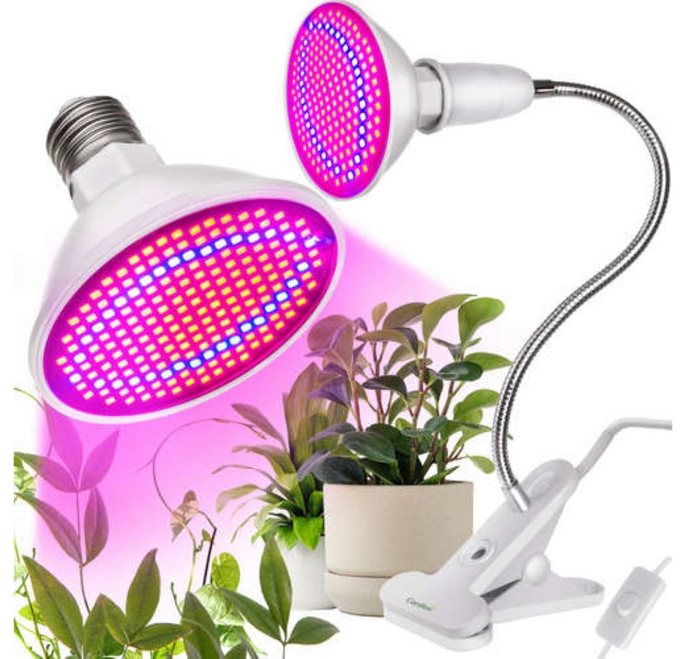 Gardlov Pflanzenlampe 200 LED Pflanzenwachstumslampe, Vollspektrumlicht für gesunde Pflanzen, LED wechselbar, Blau, Rot, Unterstützt Photosynthese, Stabile Konstruktion von Gardlov
