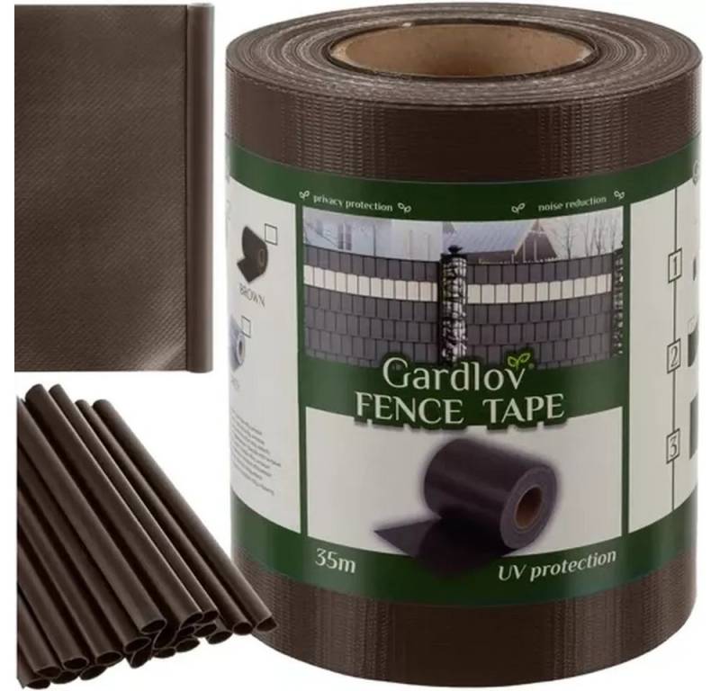 Gardlov Sichtschutzstreifen Zaunband Zaunpanele Clips, (Spar-Set, 1-St., 19cmx35m 450g/m2), Ideal für Paneelzäune, Müllboxen, Balkone oder Terrassen von Gardlov