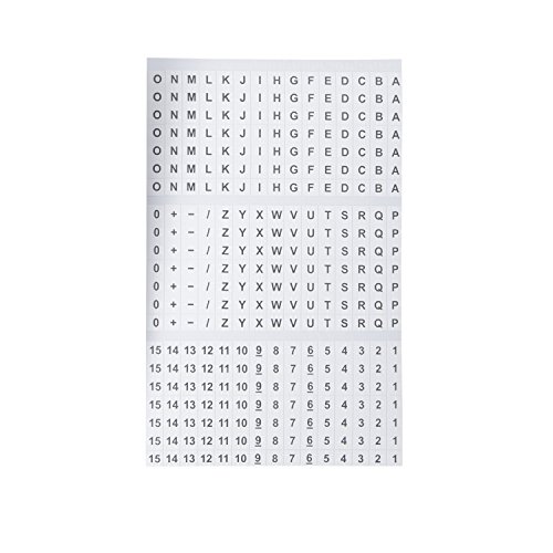 Gardner Bender 42-027 Pocket Wire Marker Booklet, 0-9 Kennzeichnung A bis Z, 0 bis 15 und Symbole Pack of 1 von Gardner Bender