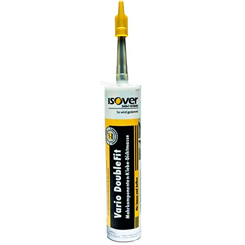 Gardopia Sparpaket - ISOVER Vario DoubleFit Universal-Klebe-Dichtmasse in Kartusche, 3 x 310 ml, plus GRATIS Nespoli soft touch Cutter 18 mm (inkl. 3 Klingen) von Gardopia