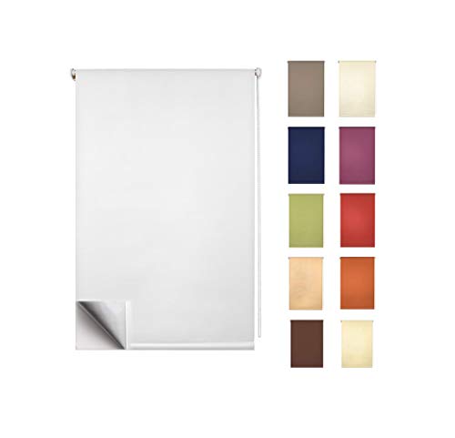 GARDUNA FIX Thermo-Rollo # apricot 80cm # Smartfix - Klemmfix - ohne Bohren - viele Farben & Größen- komplett verdunkelnd/Blackout von Garduna