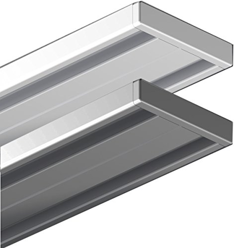 Garduna 120cm | silber | Gardinenschiene Vorhangschiene| Aluminium | 1- oder 2-läufig von Garduna