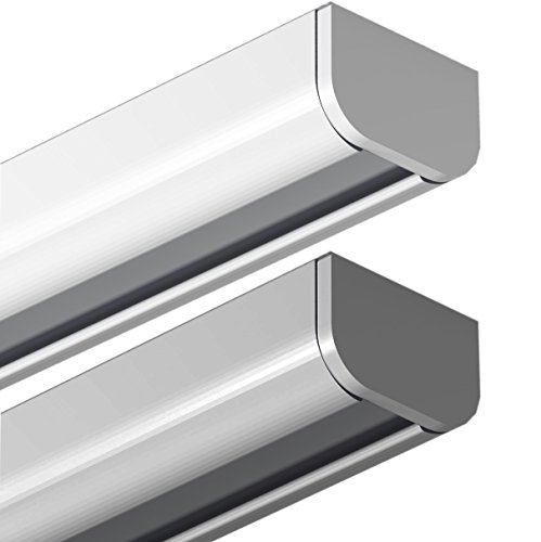 Garduna 150cm Gardinenschiene | silber | Aluminium | patentierte Befestigung | halbrunde Schleuderschiene von Garduna