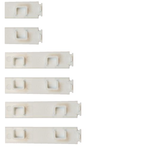 Garduna Enddeckel für Vorhangschienen Kunststoff, Paar, Weiss (2-Lauf) von Garduna