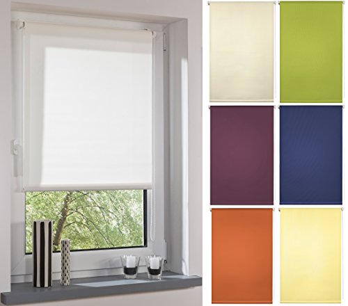 Garduna FIX Tageslicht-Rollo # Creme 100cm # Smartfix - Klemmfix - ohne Bohren - viele Farben & Größen- lichtdurchlässig/Sichtschutz von Garduna