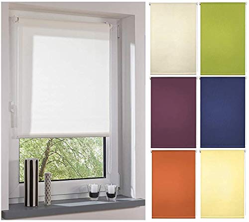 Garduna FIX Tageslicht-Rollo # grün 80cm # Smartfix - Klemmfix - ohne Bohren - viele Farben & Größen- lichtdurchlässig/Sichtschutz von Garduna