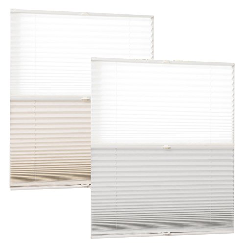 Garduna FIX2 Tag & Nacht Plissee # beige 60cm # - verspannt - Smartfix - Klemmfix - ohne Bohren - viele Größen - Sichtschutz UND Vollverdunkelung in einem System Garduna FIX2 Tag & Nacht Plissee # beige 60cm # - verspannt - Smartfix - Klemmfix - ohne Bohren - viele Größen - Sichtschutz UND Vollverdunkelung in einem System von Garduna