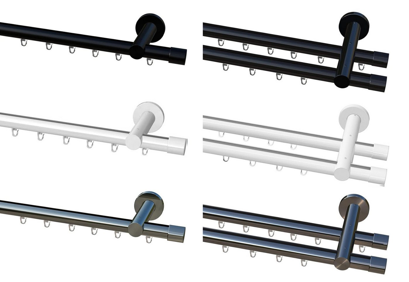 Garduna Gardinenstange Ø 20mm Innenlauf Komplettset inkl. X-Gleiter in Profilfarbe, 1-läufig, kürzbar, Metall, 2-lauf, 1-lauf, Gardinenstange, 20mm, Innenlauf, Gardinenschiene Garduna Gardinenstange Ø 20mm Innenlauf Komplettset inkl. X-Gleiter in Profilfarbe, 1-läufig, kürzbar, Metall, 2-lauf, 1-lauf, Gardinenstange, 20mm, Innenlauf, Gardinenschiene von Garduna