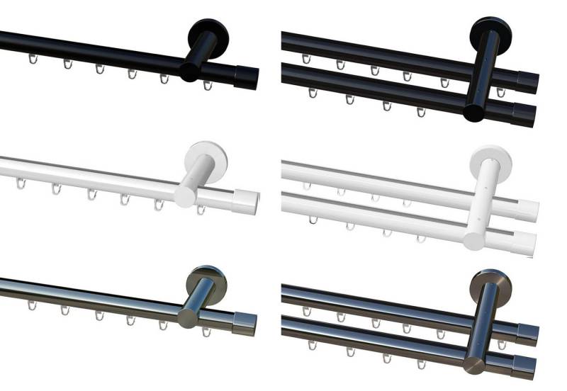 Garduna Gardinenstange Ø 20mm Innenlauf Komplettset inkl. X-Gleiter in Profilfarbe, 1-läufig, kürzbar, Metall, 2-lauf, 1-lauf, Gardinenstange, 20mm, Innenlauf, Gardinenschiene Garduna Gardinenstange Ø 20mm Innenlauf Komplettset inkl. X-Gleiter in Profilfarbe, 1-läufig, kürzbar, Metall, 2-lauf, 1-lauf, Gardinenstange, 20mm, Innenlauf, Gardinenschiene von Garduna