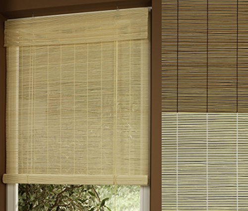 Garduna Rollo - Bambus # Natur 90 x 240cm für TÜREN # Bambusrollo mit Seitenzug - Sichtschutz von Garduna