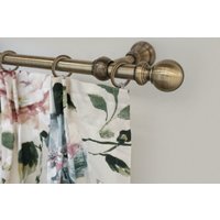 GARESA Gardinenstange "ANDREA" Ø 20 mm 1 läufig-läufig Wunschmaßlänge;Träger;Endstücke;Befestigungsmaterial;Montageanleitung;Verbindungsstück;Ringe;Ringhaken Vorhanggarnitur, verlängerbar, Endknopf Kugel lang, mit Ringen von Garesa