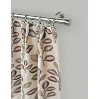 GARESA Gardinenstange "CHAPEAU" 1 läufig-läufig Wunschmaßlänge Vorhanggarnitur, mit Ringe und Haken, verlängerbar, edelstahl optik von Garesa