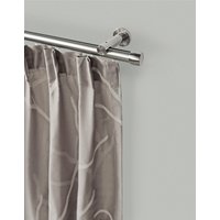 GARESA Gardinenstange "CHAPEAU" 1 läufig-läufig Wunschmaßlänge Vorhanggarnitur, mit Ringe und Haken, verlängerbar, edelstahl optik von Garesa