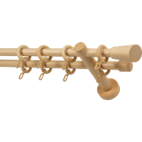 GARESA Gardinenstange "CLASSICO MOLIS", 2 läufig-läufig, Wunschmaßlänge, Vorhanggarnitur, verlängerbar, Wandmontage, Keil, mit Ringe und Haken GARESA Gardinenstange "CLASSICO MOLIS", 2 läufig-läufig, Wunschmaßlänge, Vorhanggarnitur, verlängerbar, Wandmontage, Keil, mit Ringe und Haken von Garesa