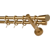 GARESA Gardinenstange "CLASSICO MOLIS", 2 läufig-läufig, Wunschmaßlänge, Vorhanggarnitur, verlängerbar, Wandmontage, Keil, mit Ringe und Haken GARESA Gardinenstange "CLASSICO MOLIS", 2 läufig-läufig, Wunschmaßlänge, Vorhanggarnitur, verlängerbar, Wandmontage, Keil, mit Ringe und Haken von Garesa