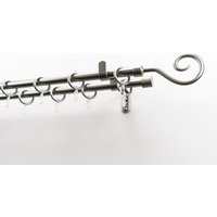 GARESA Gardinenstange "Clara" Ø 16 mm 2 läufig-läufig Wunschmaßlänge Vorhanggarnitur, mit Ringe und Haken, verlängerbar von Garesa