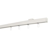 GARESA Gardinenstange "Nora" Ø 20 mm 1 läufig-läufig Wunschmaßlänge;Dübel;Endstücke;Gardinenstange;Gleiter;Montageanleitung;Schrauben;Träger;Verbindungsstück Vorhanggarnitur, einfache Montage an die Decke, verlängerbar, Kappe von Garesa