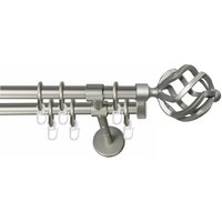 GARESA Gardinenstange "RUSTIKA", 2 läufig-läufig, Wunschmaßlänge, rustikale Vorhanggarnitur, verlängerbar, m. Ringe, Endknopf Korb GARESA Gardinenstange "RUSTIKA", 2 läufig-läufig, Wunschmaßlänge, rustikale Vorhanggarnitur, verlängerbar, m. Ringe, Endknopf Korb von Garesa