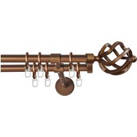 GARESA Gardinenstange "RUSTIKA", 2 läufig-läufig, Wunschmaßlänge, rustikale Vorhanggarnitur, verlängerbar, m. Ringe, Endknopf Korb GARESA Gardinenstange "RUSTIKA", 2 läufig-läufig, Wunschmaßlänge, rustikale Vorhanggarnitur, verlängerbar, m. Ringe, Endknopf Korb von Garesa