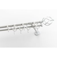 GARESA Gardinenstange "RUSTIKA", 2 läufig-läufig, Wunschmaßlänge, rustikale Vorhanggarnitur, verlängerbar, m. Ringe, Endknopf Korb GARESA Gardinenstange "RUSTIKA", 2 läufig-läufig, Wunschmaßlänge, rustikale Vorhanggarnitur, verlängerbar, m. Ringe, Endknopf Korb von Garesa