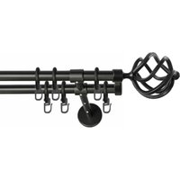 GARESA Gardinenstange "RUSTIKA" Ø 16 mm 2 läufig-läufig Wunschmaßlänge rustikale Vorhanggarnitur, verlängerbar, m. Ringe, Endknopf Korb GARESA Gardinenstange "RUSTIKA" Ø 16 mm 2 läufig-läufig Wunschmaßlänge rustikale Vorhanggarnitur, verlängerbar, m. Ringe, Endknopf Korb von Garesa