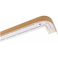 GARESA Schienensystem "Kunststoffschiene mit Blende" 2 läufig-läufig Wunschmaßlänge seitlich mit 2 Rundbögen (kein Spalt zwischen Vorhang und Wand) von Garesa