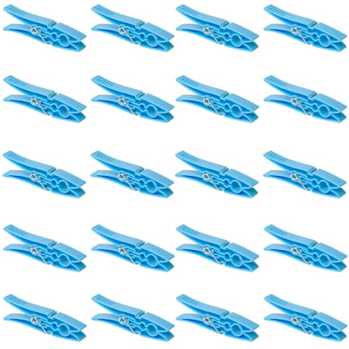20 Wäscheklammern Kunststoff Wäscheleine Socken Handtücher Farbe blau von Gariella