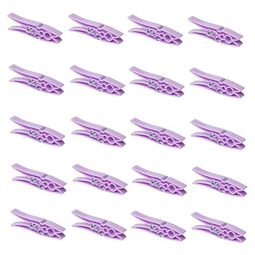 20 Wäscheklammern Kunststoff Wäscheleine Socken Handtücher Farbe lila von Gariella