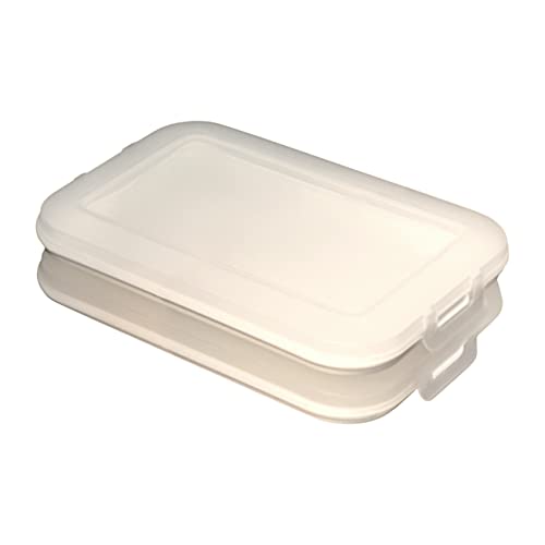2er Set Aufschnitt-Dosen mit integrierter Servierplatte, Frischhaltedose, Aufbewahrungsbox, Lebensmittelbehälter, Aufschnitt-Box, stapelbar, BPA-frei, Küchenbedarf, Kunststoff cremeweiß von Gariella