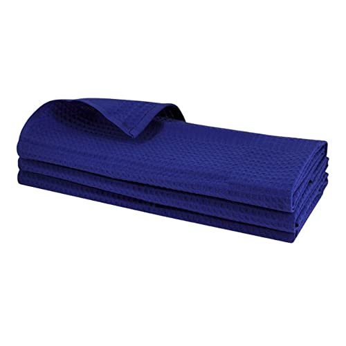 3X Geschirrtuch aus 100% Baumwolle Waffel-Piqué in blau 3X Geschirrtuch aus 100% Baumwolle Waffel-Piqué in blau von Gariella