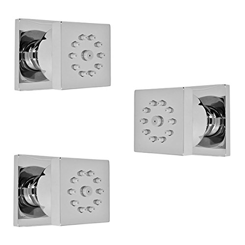 3x Seitenbrause/Köpermassagedüsen für Dusche im quadratischen modernen Design Set von Gariella