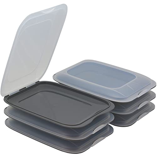 6 x Stapelbare Aufschnittbox, BPA-frei, Frischhaltedose, Wurst Behälter, Aufschnittdose, Anthrazit 6 x Stapelbare Aufschnittbox, BPA-frei, Frischhaltedose, Wurst Behälter, Aufschnittdose, Anthrazit von Gariella