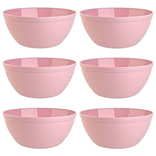 6er Set Schalen Müslischalen Dessertschalen Salatschale Suppenschale Reisschale Bowl in Farbe rosa aus Kunststoff BPA-frei groß 900 ml von Gariella