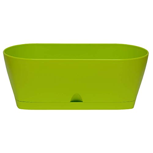 Blumenkasten Balkonkasten Pflanztopf für Garten Balkon und Tischdeko mit Wasserauffangschale Verwendung im Innen- und Außenbereich 1,7l von Gariella