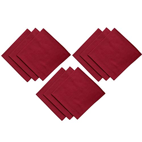 GARIELLA® Stoffservietten im 9er-Vorteilspack, 100% Baumwolle, dunkelrot, 45x45 cm, 4-seitig eingesäumt, Gastronomiequalität, Bordeaux von Gariella