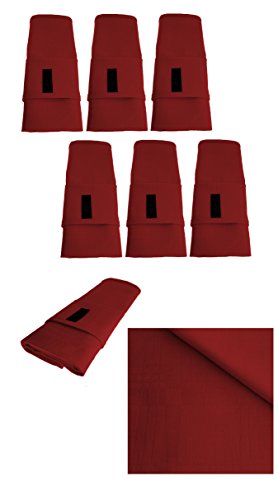 Gariella 6 Edel Stoff Servietten/in dunkel rot/Weinrot/quadratisch / 45 cm x 45 cm/Stoffservietten rot Großpack Six Pack/waschbar von Gariella