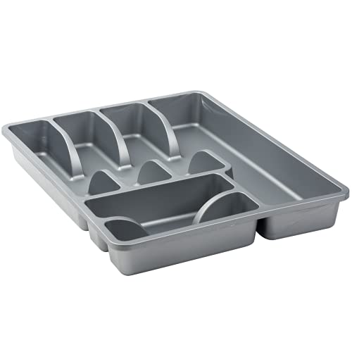 Gariella Besteckkasten Besteckkorb mit 6 Fächern Kunststoff BPA-frei anthrazit von Gariella