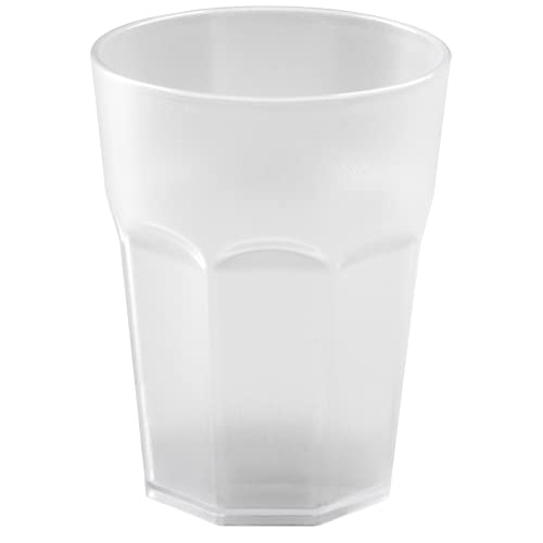 Gariella Kunststoffbecher Weiss Trinkbecher Party-Becher Plastik Trink-Gläser Mehrweg 0,4l von Gariella